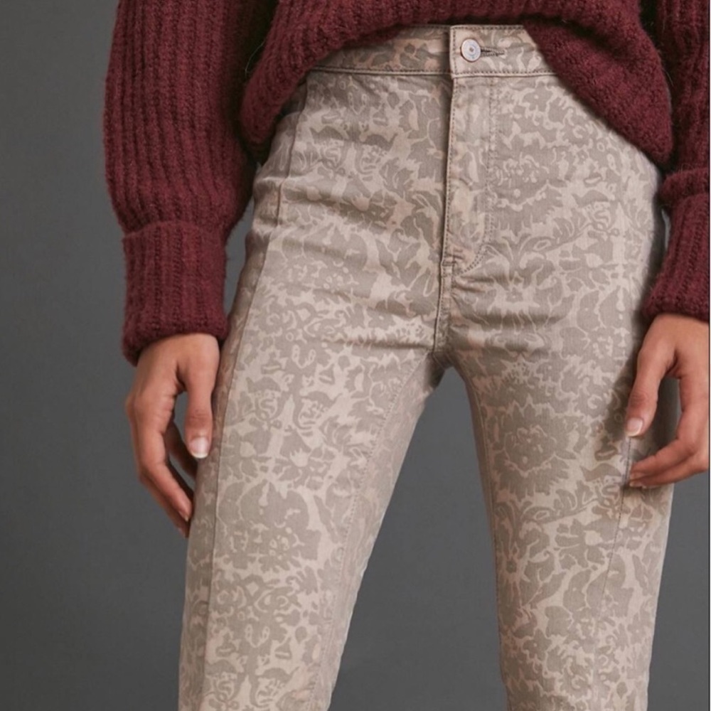 Anthropologie Pilcro Velvet Print Jeans NEW - Picture 2 of 13